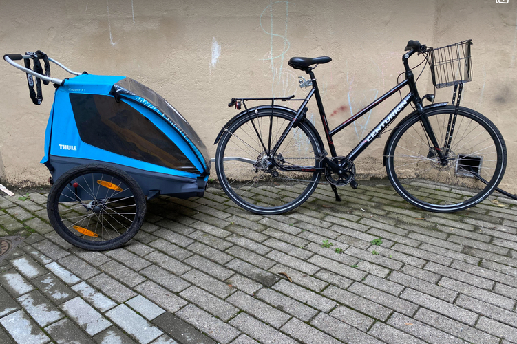 tour bike + thule trailer touring